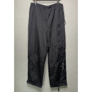 Vintage Y2K New Balance Black Baggy Nylon Track Pants XL